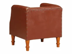 Discount vidaxl Sillón de cuero auténtico marrón Marru00f3n