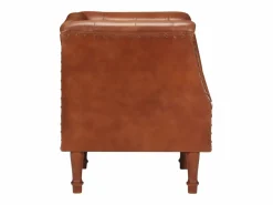 Clearance Sillón de cuero auténtico marrón Sillón De Piel