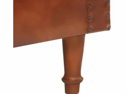 Clearance Sillón de cuero auténtico marrón Sillón De Piel