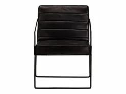 Outlet Clicnbuy Sillón de cuero auténtico Negro
