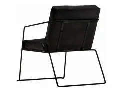 Outlet Clicnbuy Sillón de cuero auténtico Negro