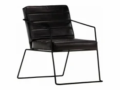 Outlet Clicnbuy Sillón de cuero auténtico Negro