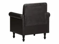 Outlet Clicnbuy Sillón de cuero auténtico Negro