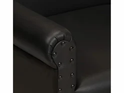 Outlet Clicnbuy Sillón de cuero auténtico Negro