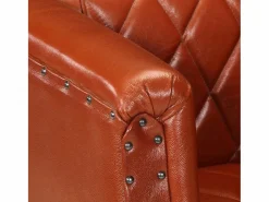 vidaxl Sillón de cuero de cabra auténtico marrón