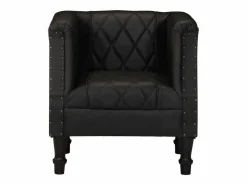 vidaxl Sillón de cuero de cabra auténtico