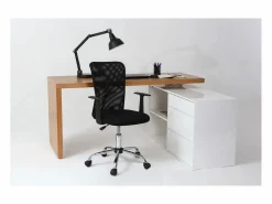 Discount Miliboo Sillón de escritorio diseño malla negra PLUZ Negro