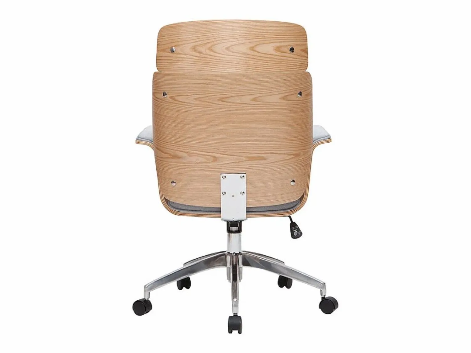 Sale Miliboo Sillón de escritorio en tejido y madera clara ELON Gris