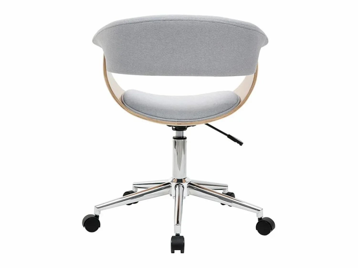 Miliboo Sillón de escritorio moderno tejido y madera clara OKTAV