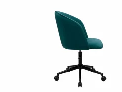 Clearance Miliboo Sillón de escritorio terciopelo petróleo VANITY Azul
