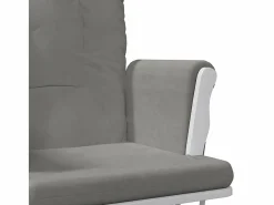 vidaxl Sillón de lactancia con taburete tela claro Gris