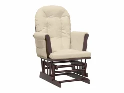 vidaxl Sillón de lactancia con taburete tela blanco