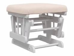 vidaxl Sillón de lactancia con taburete tela gris claro