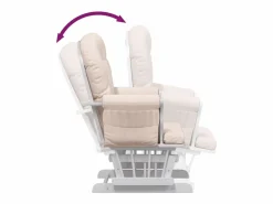 vidaxl Sillón de lactancia con taburete tela gris claro
