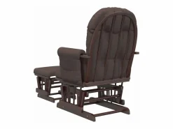 Outlet vidaxl Sillón de lactancia con taburete tela marrón Marru00f3n