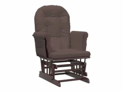 Outlet vidaxl Sillón de lactancia con taburete tela marrón Marru00f3n