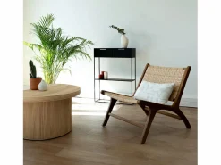 Hot Sillón de madera de teca y ratán natural - Kilka Sillón De Mimbre