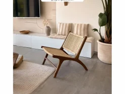Hot Rendez-Vous Déco Sillón de madera de teca y ratán natural - Kilka Marru00f3n