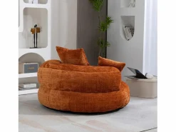 DripeX Sillón de marisco de marisco - tela de oranja de oranja - con 3 almohadas - carga máxima de 250 kg - 108x108x52cm