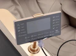 Vente-unique Sillón de masaje de imitación cuero, sistema de gravedad cero, gris, MOWATA