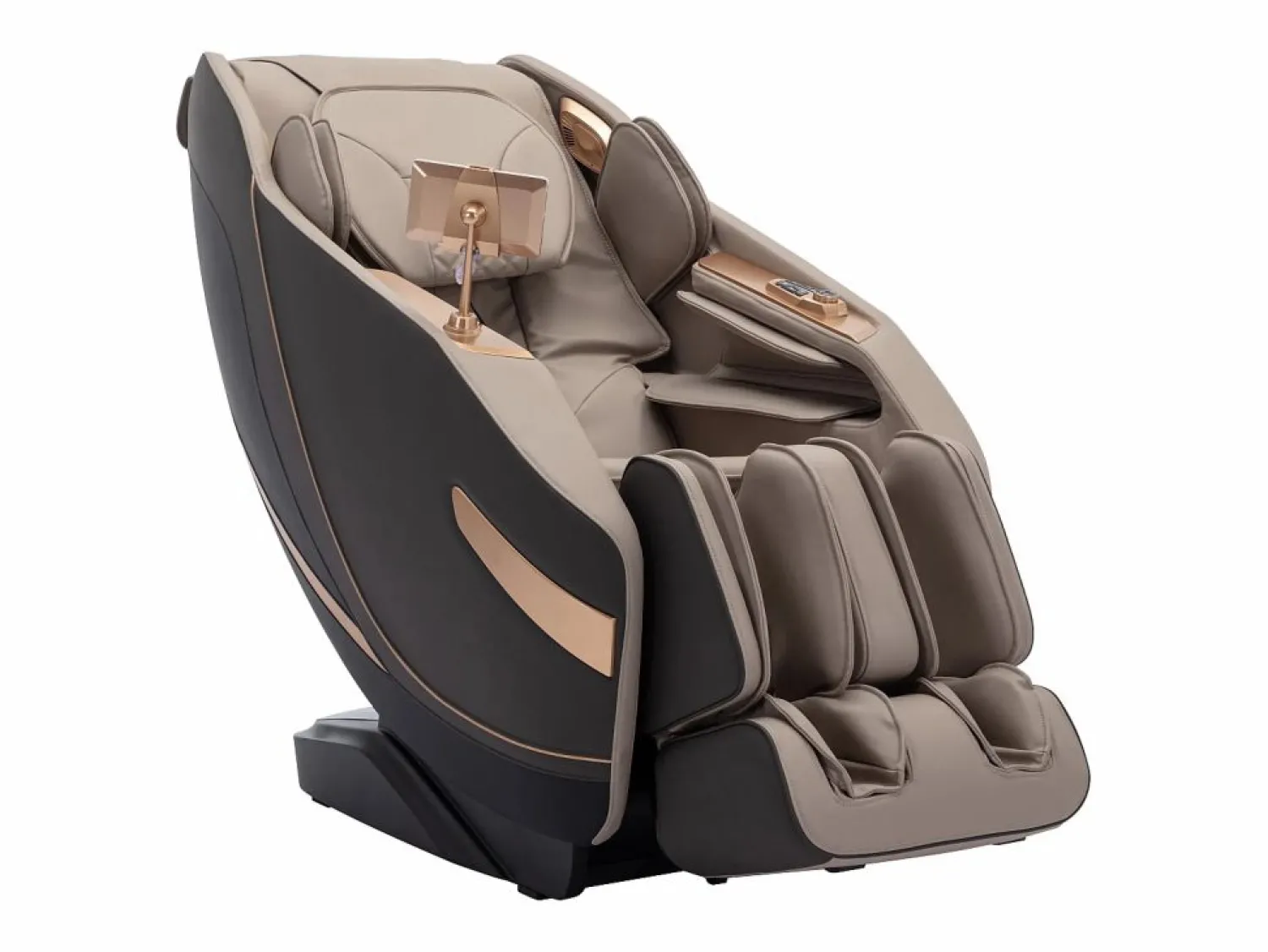 Vente-unique Sillón de masaje de imitación cuero, sistema de gravedad cero, gris, MOWATA