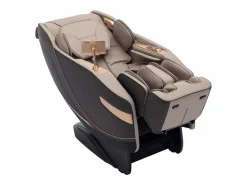Vente-unique Sillón de masaje de imitación cuero, sistema de gravedad cero, gris, MOWATA