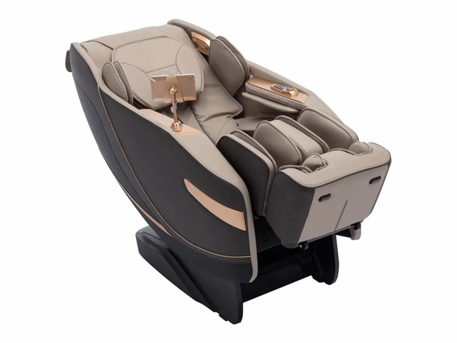 Vente-unique Sillón de masaje de imitación cuero, sistema de gravedad cero, gris, MOWATA