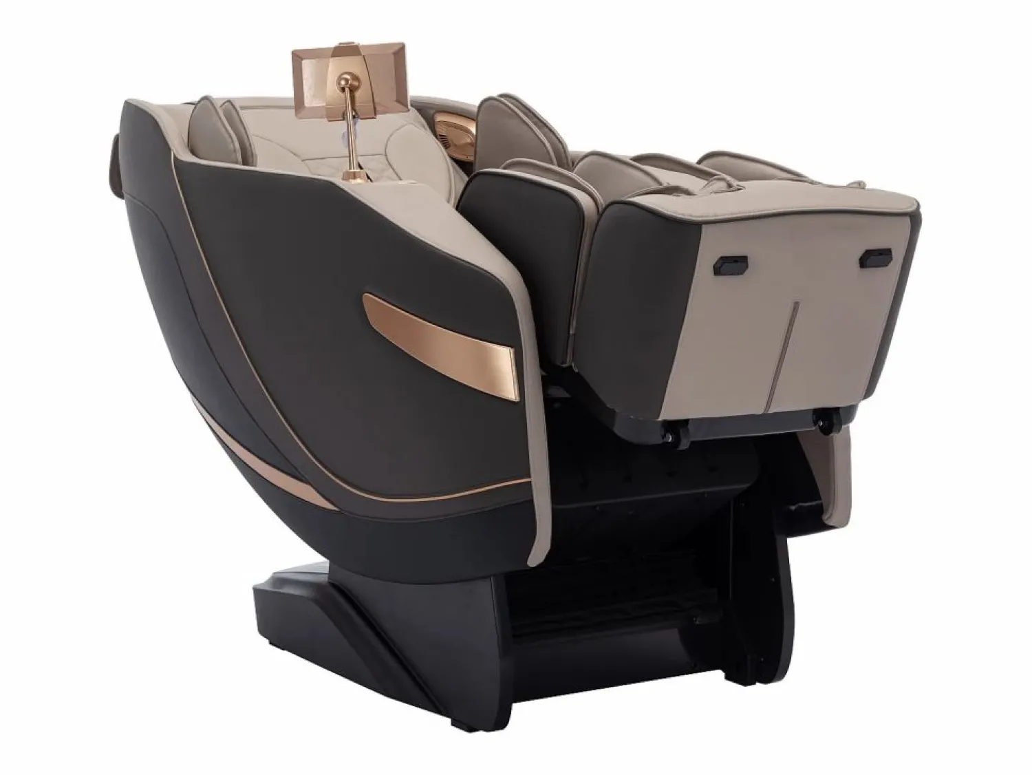 Vente-unique Sillón de masaje de imitación cuero, sistema de gravedad cero, gris, MOWATA
