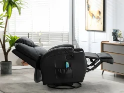 Hot Sillón de masaje de piel sintética - - SILVANO - acupresión y vibraciones Sillón De Masaje
