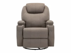 Vente-unique Sillón de masaje de tela - - SILVANO - golpeteos y vibraciones