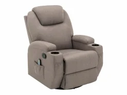 Vente-unique Sillón de masaje de tela - - SILVANO - golpeteos y vibraciones