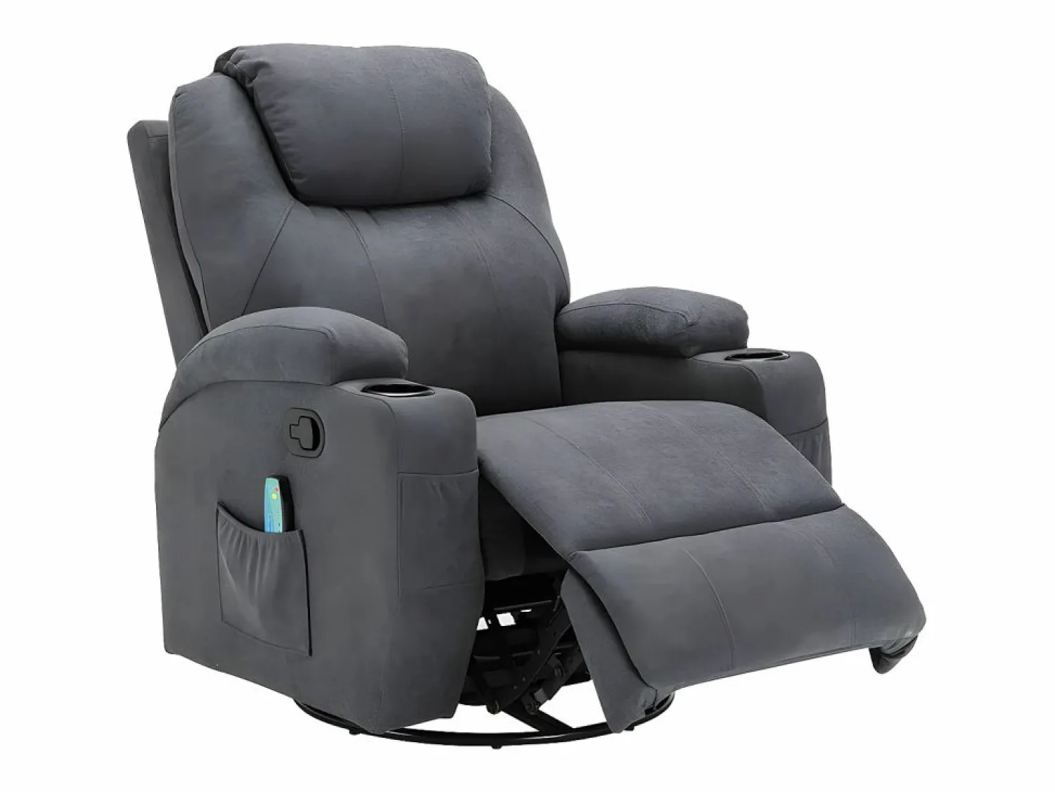 Vente-unique Sillón de masaje de tela - - SILVANO - acupresión y vibraciones