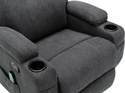Vente-unique Sillón de masaje de tela - - SILVANO - acupresión y vibraciones