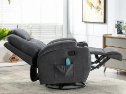 Vente-unique Sillón de masaje de tela - - SILVANO - acupresión y vibraciones