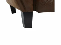Rendez-Vous Déco Sillón de microfibra marrón antiguo - Club