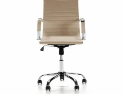 Hot VS Venta-stock Sillón de Oficina Croma reclinable Taupe, Piel sintética, Altura Ajustable Topo