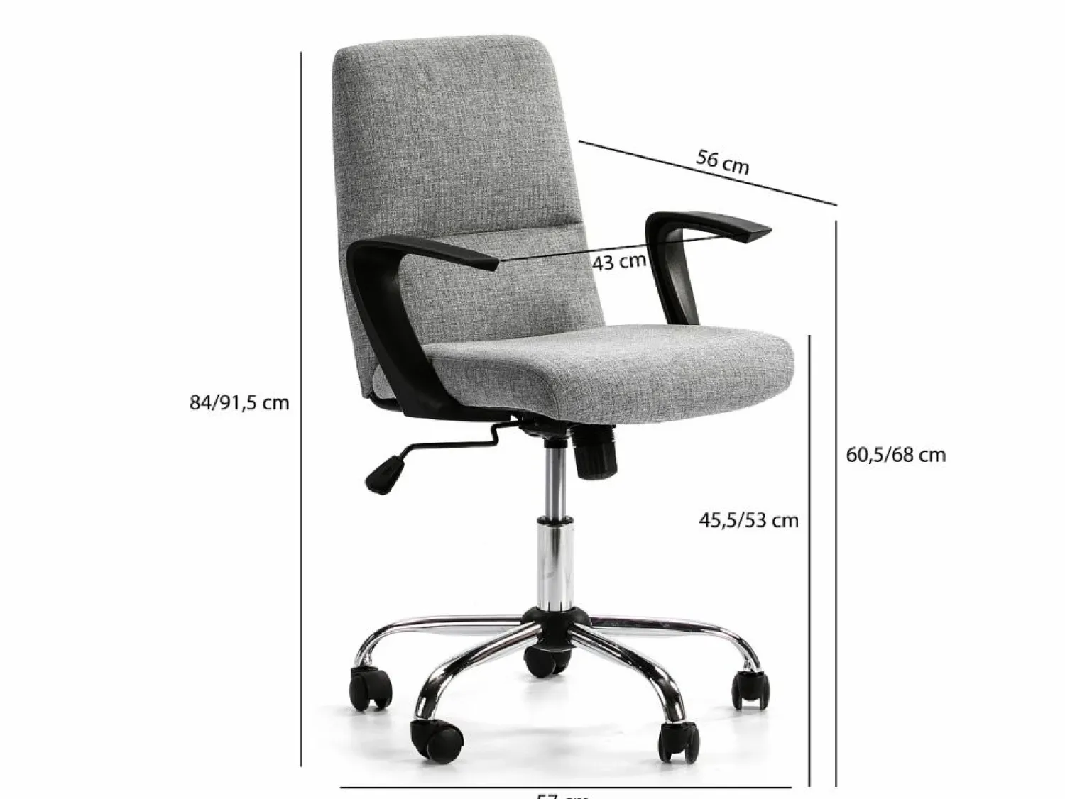 Best Sillón de Oficina elevable Teo tapizado con Tela, Color Silla De Oficina