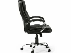 Sale VS Venta-stock Sillón de Oficina elevable y reclinable Nixon, Piel sintética, Color Negro