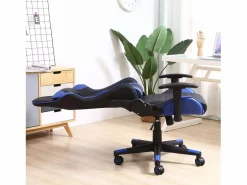 VS Venta-stock Sillón de Oficina Gaming , Piel sintética, inclinación y Altura Regulable
