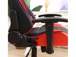 Outlet Sillón de Oficina Gaming , Piel sintética, inclinación y Altura Regulable Silla Gaming