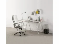 Clearance Sillón de Oficina Karen elevable y reclinable, Piel sintética, Color Silla De Oficina