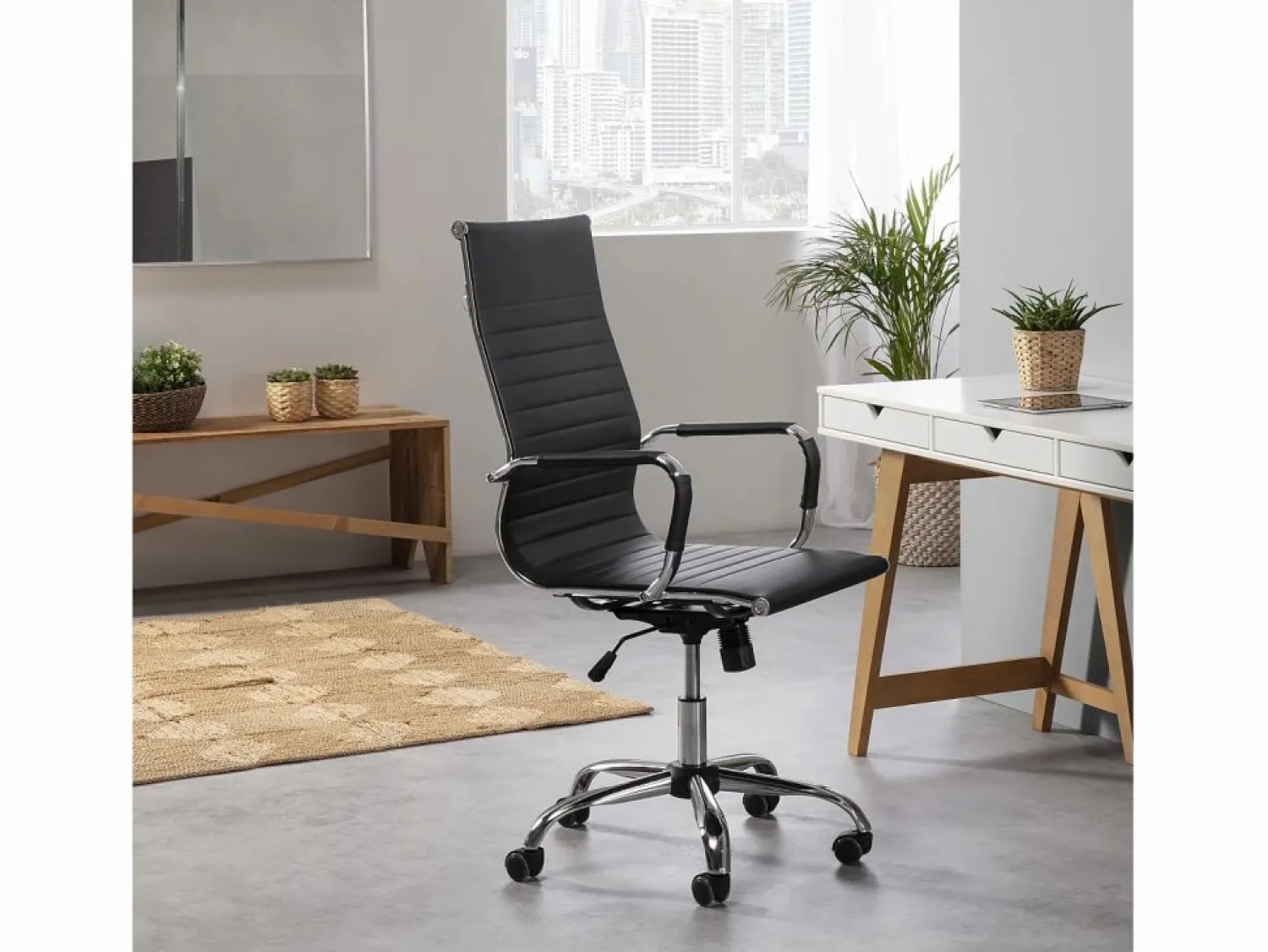Clearance Sillón de Oficina Londres reclinable , Piel sintética, Altura Ajustable Silla De Oficina