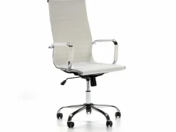 VS Venta-stock Sillón de Oficina Londres reclinable , Piel sintética, Altura Ajustable