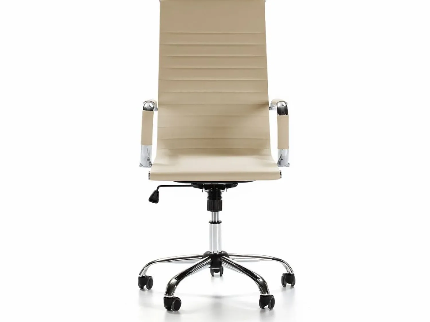 VS Venta-stock Sillón de Oficina Londres reclinable Taupe, Piel sintética, Altura Ajustable