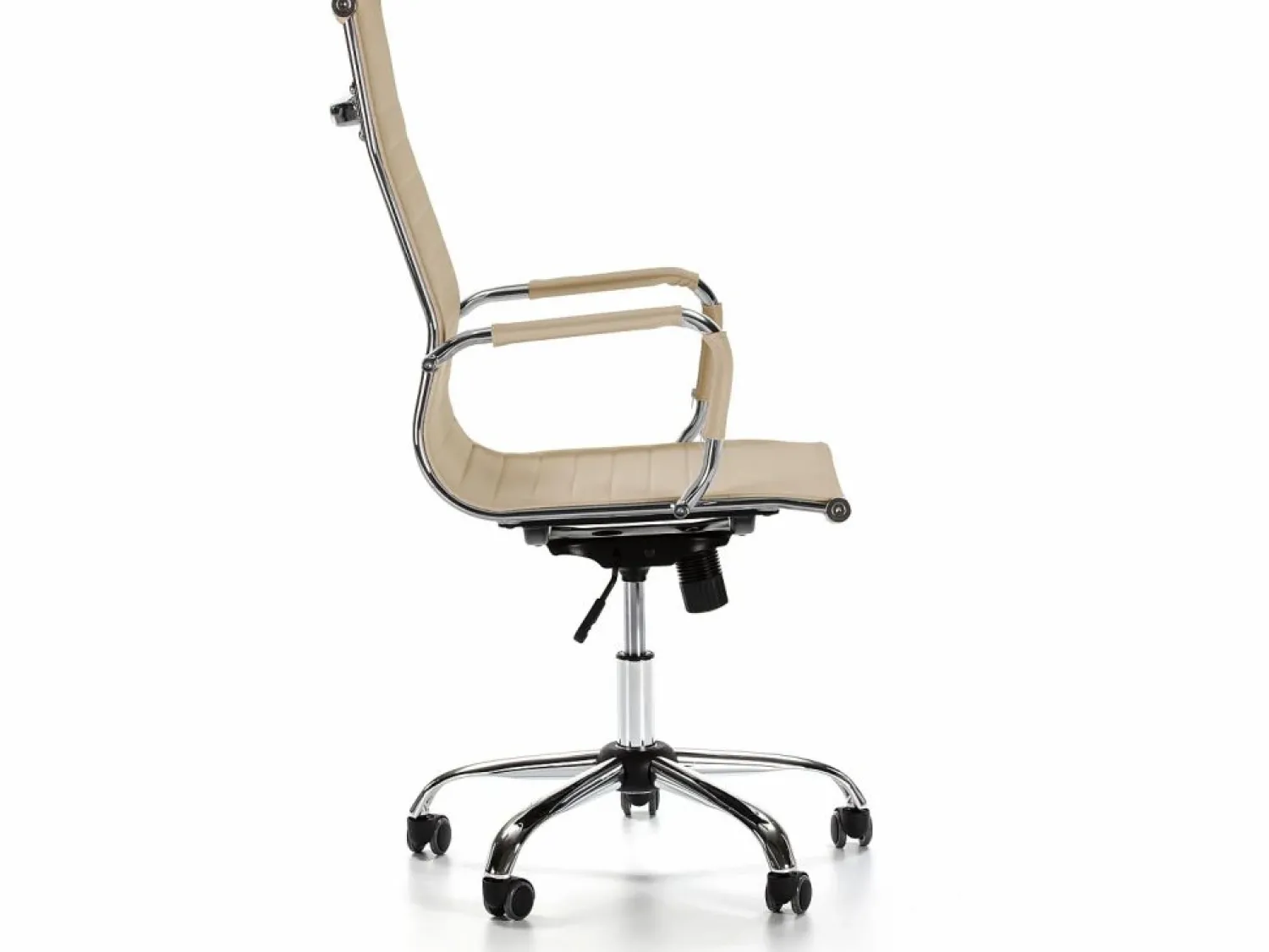 VS Venta-stock Sillón de Oficina Londres reclinable Taupe, Piel sintética, Altura Ajustable