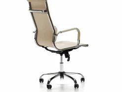VS Venta-stock Sillón de Oficina Londres reclinable Taupe, Piel sintética, Altura Ajustable