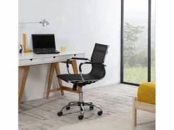 New VS Venta-stock Sillón de Oficina Oxford reclinable, Tejido Transpirable, Altura Ajustable Negro