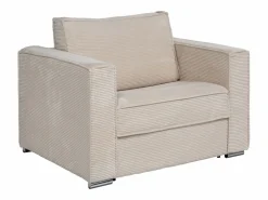 Clearance Vente-unique Sillón de pana cama de 70 cm LORETO Beige