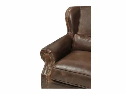 Online LINEA SOFA Sillón de piel de becerro en color marrón EDOUARD Marru00f3n chocolate
