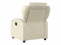 Outlet Sillón de relax | Silla | Sillón reclinable eléctrico de cuero sintético SHL3070 Crema